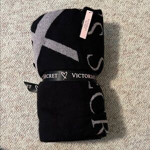Victoria's Secret Black and Gray Blanket